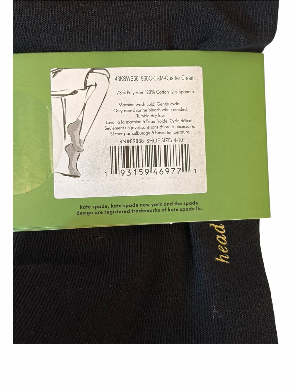 Kate Spade Lady Bug Polka Dot Red Black White 3 Pack Low Rise Quarter Socks - Picture 6 of 6